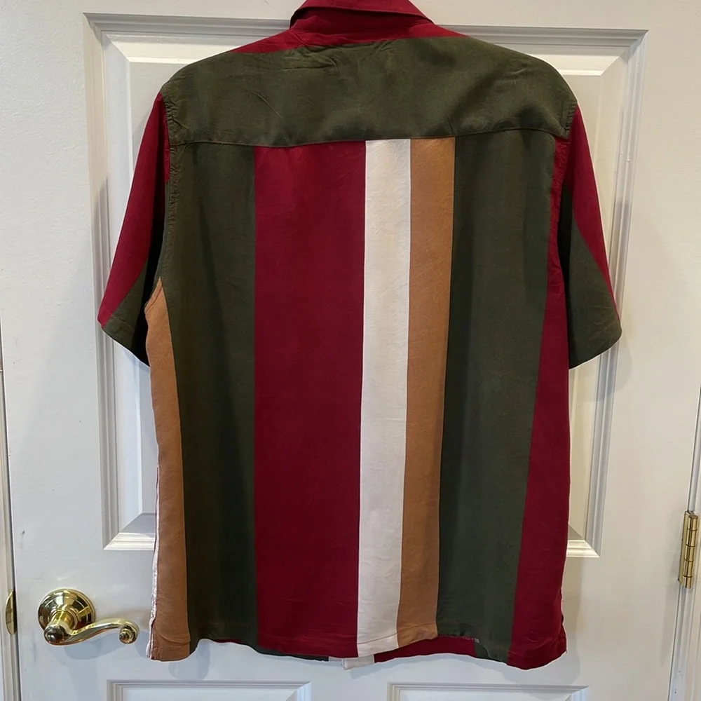 Men’s Topman Multicolored Striped Button Down Shirt M - Picture 6 of 8